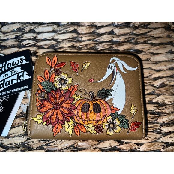 Loungefly Nightmare Before Christmas Zero Fall Floral Zero Mini Backpack Set - Picture 7 of 9